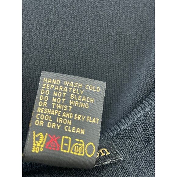 Sydney Easton Women Black Ruffle Long Sleeve Knit Sweater Size L - Picture 7 of 7